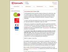 Tablet Screenshot of chaireville.sciences-po.fr